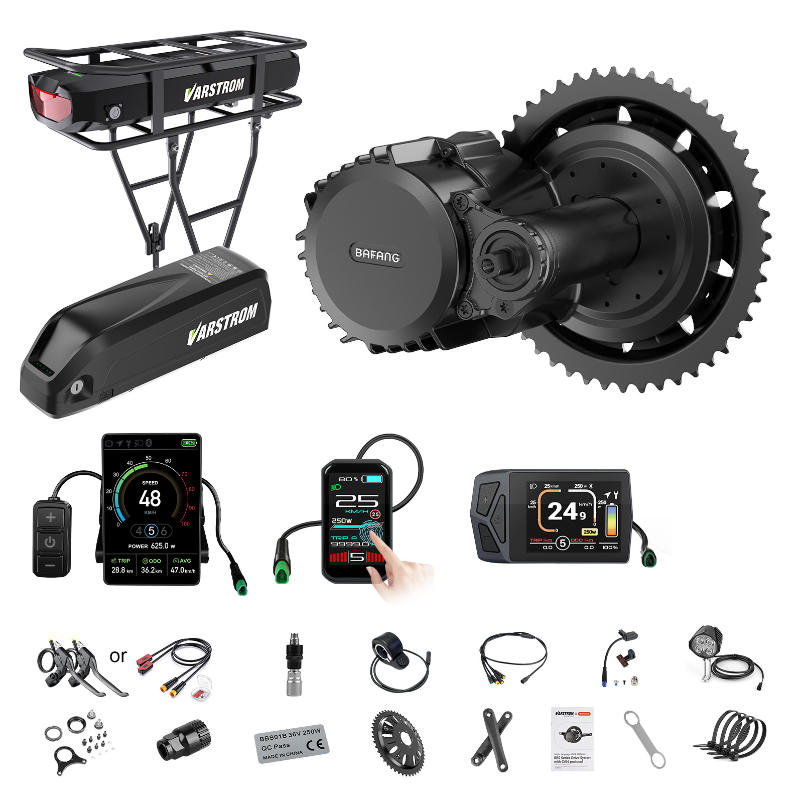 Bafang Bbs02B 48V 750W Mid Drive Kit - [จัดส่งในสหรัฐฯ] ชุดมอเตอร์ Bafang 750W 48V สำหรับติดตั้งกลาง