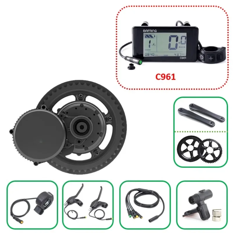 ชุดมอเตอร์ขับกลาง G340 พร้อมจอ - Mid Drive Motor Kit 52V 1000W บทวิจารณ์และราคา
