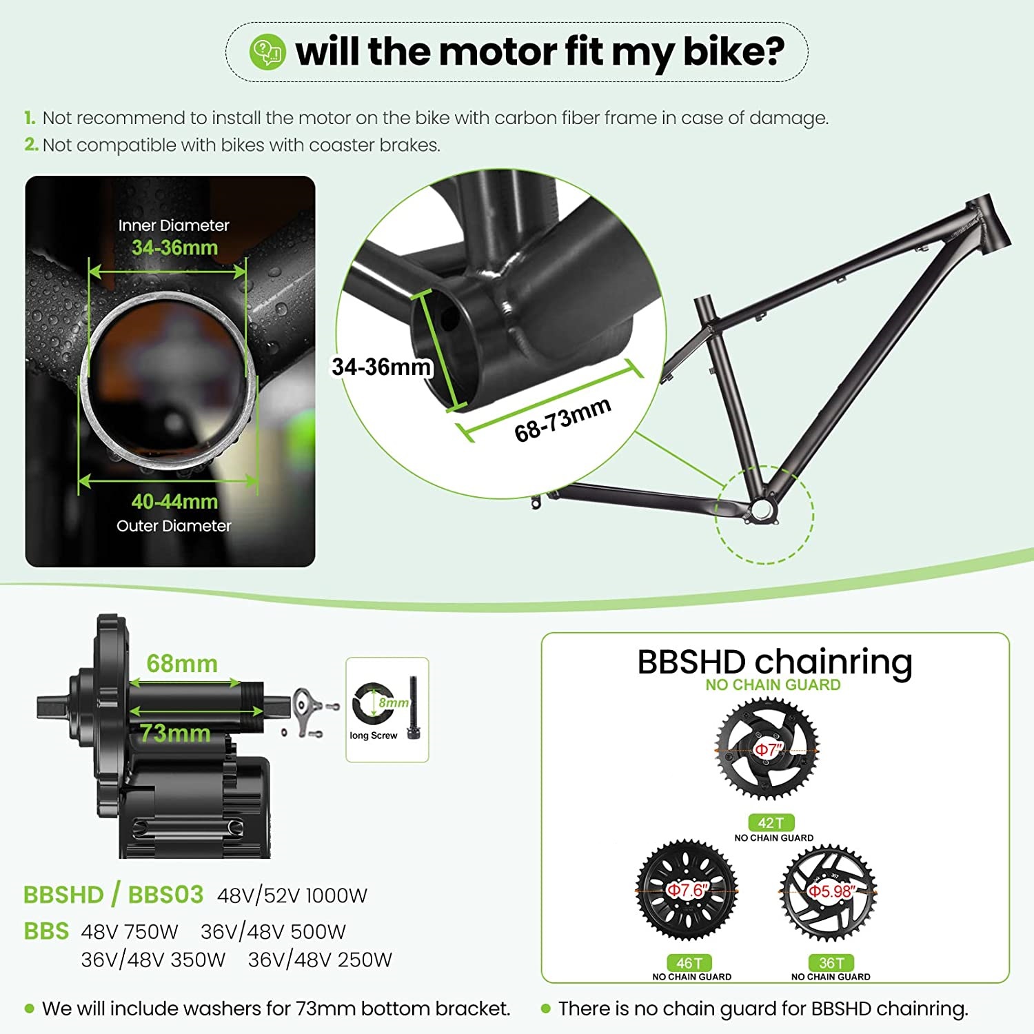 Bafang UART 48 V/52 V 1000W กล - Bafang Bbshd 1000W Conversion Kit บทวิจารณ์และราคา