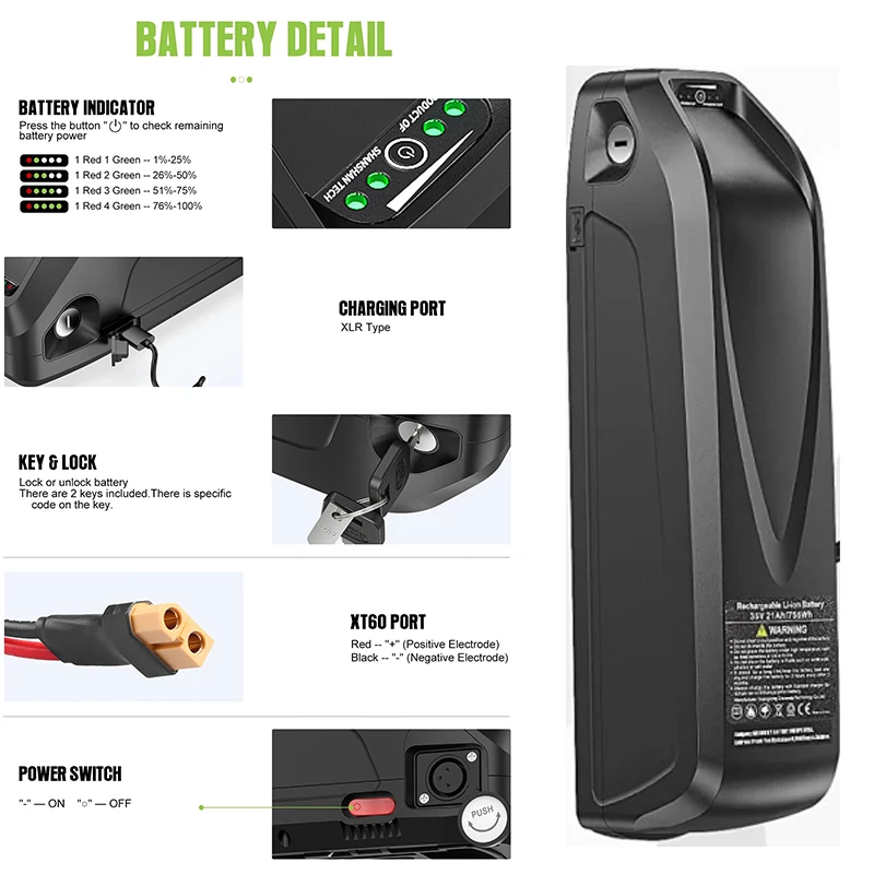 แบตเตอรี่จักรยานไฟฟ้า Hailong  - Ebike Battery 48V 20Ah Hailong บทวิจารณ์และราคา