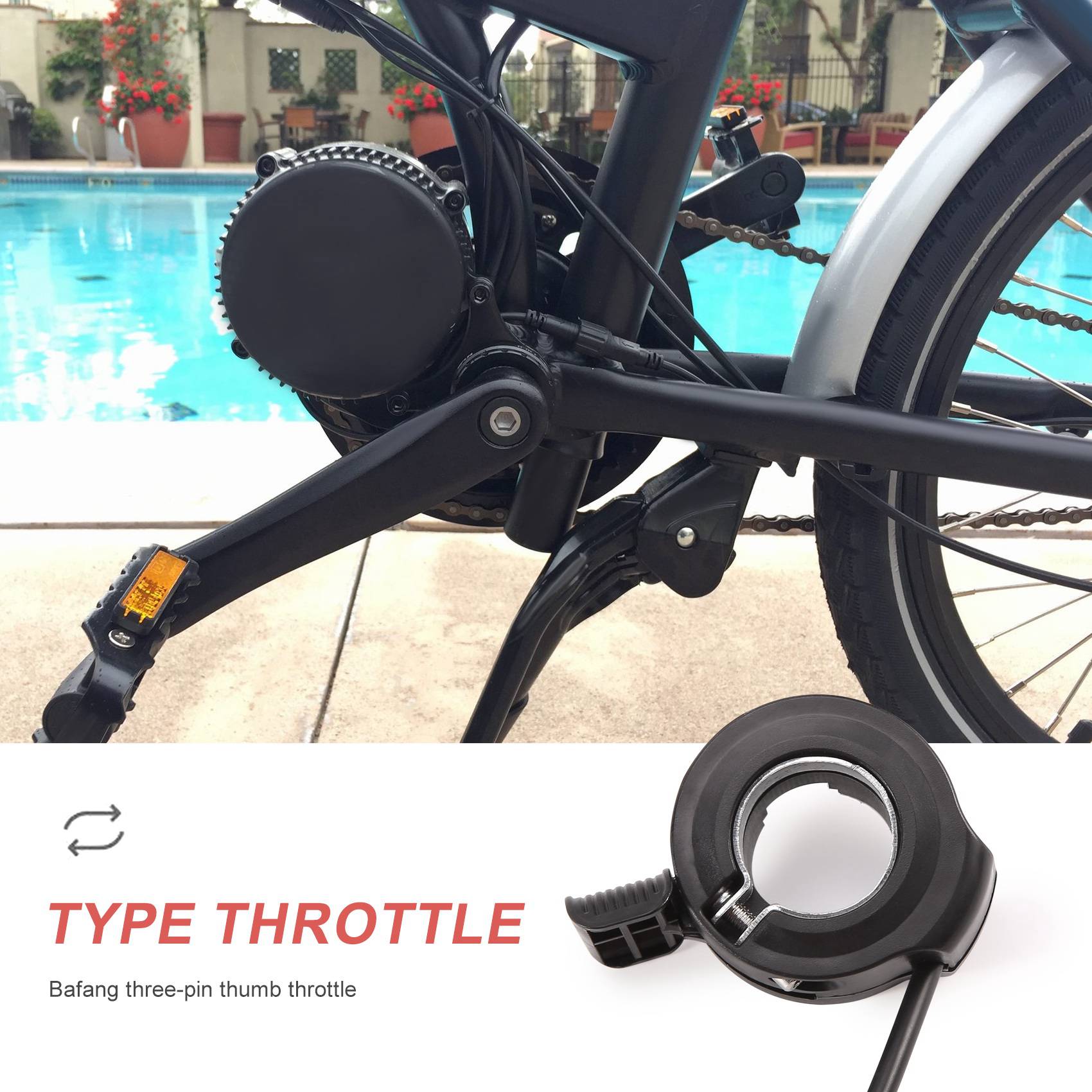 คันเร่งนิ้วโป้ง A73T สำหรับชุด - Mid Drive Motor Kit 52V 1000W บทวิจารณ์และราคา